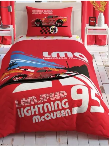 Taç Lisanslı Dört Mevsim Set Tek Kişilik Disney Cars